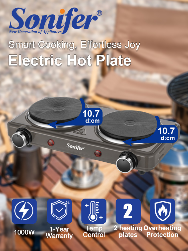 Hot Pot Portable Dual - Estufa Eléctrica de Doble Quemador Sonifer