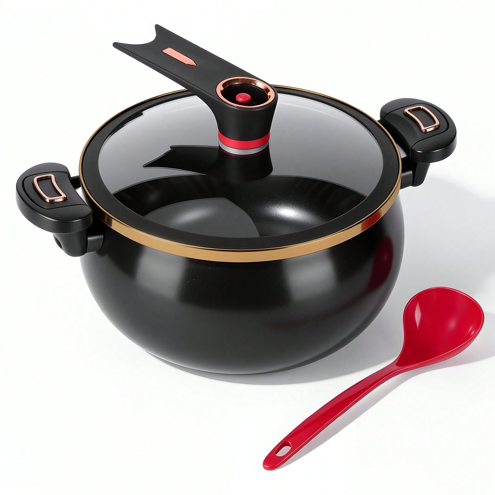 Home Cooking Fast Foods - Olla grande antiadherente de 8.45QT, con
