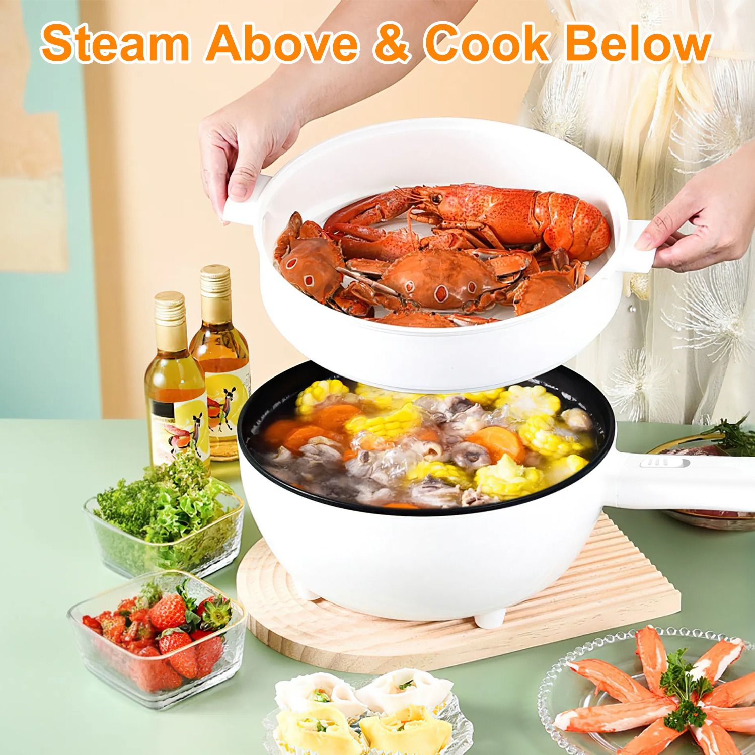 Olla eléctrica para cocinar fi - Hot Pot Portable Dual reseña y precio