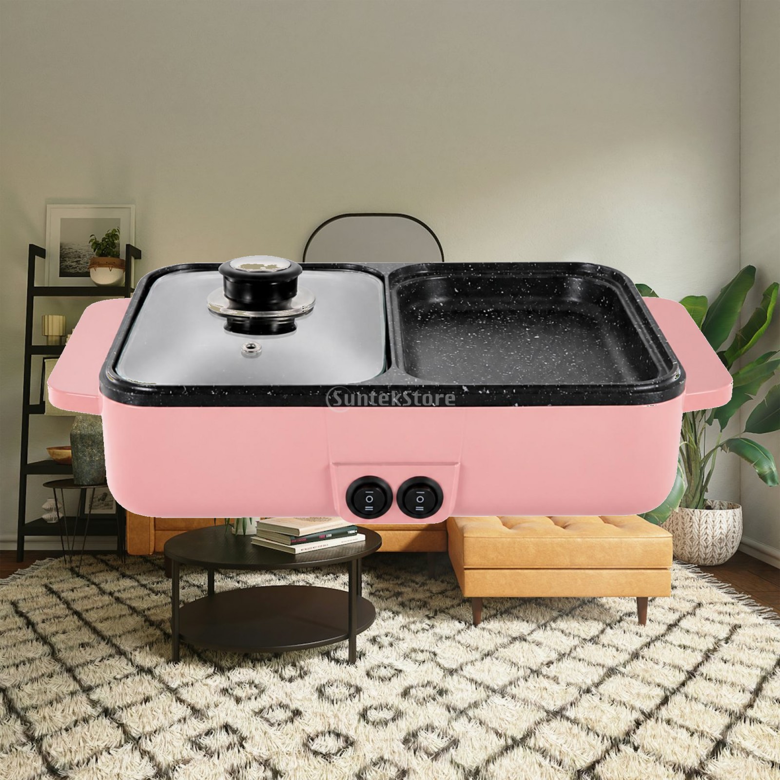 Parrilla Eléctrica y Olla para - Hot Pot Portable Dual reseña y precio
