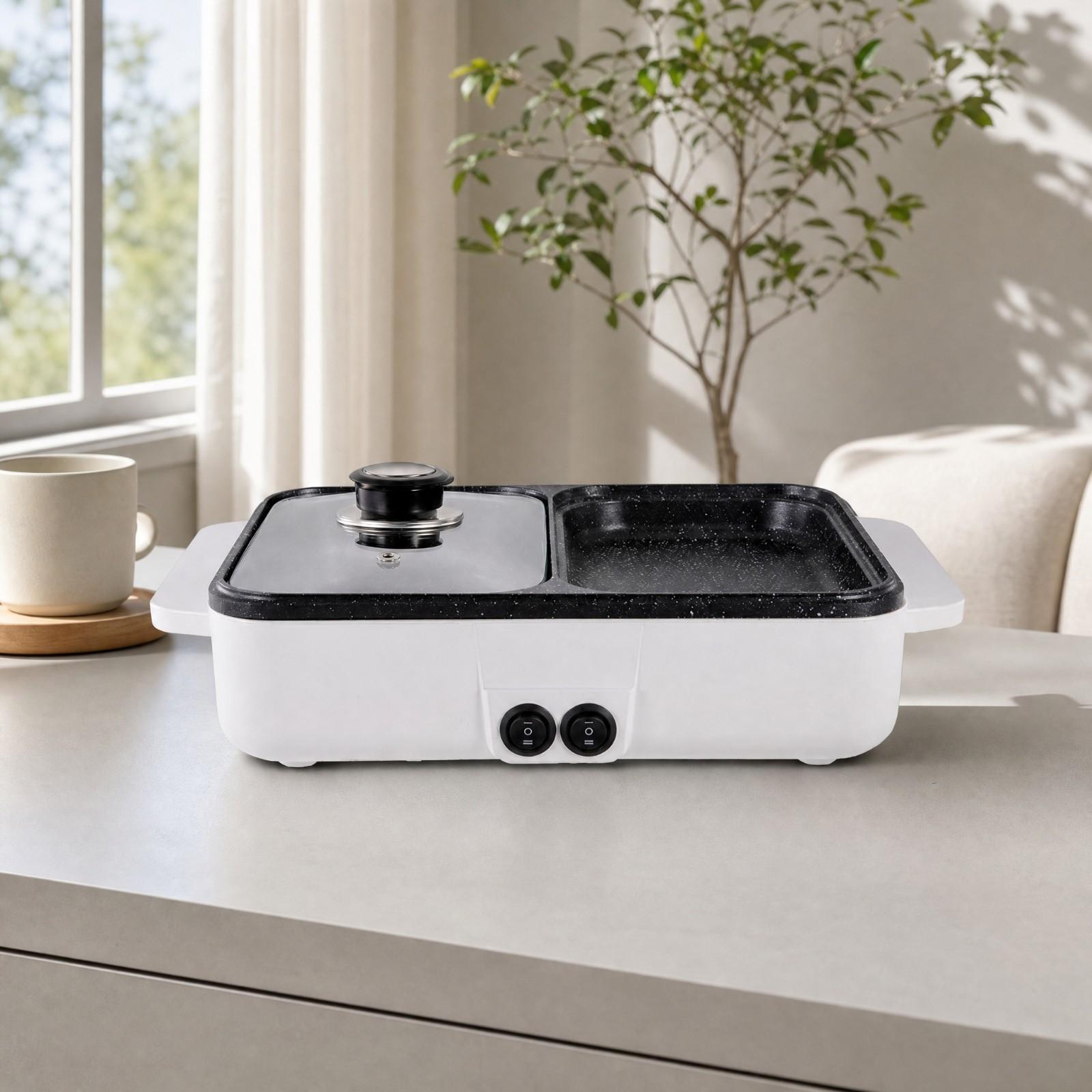 Parrilla Eléctrica y Olla para - Hot Pot Portable Dual reseña y precio