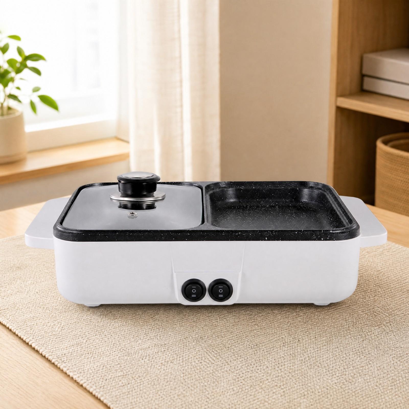 Parrilla Eléctrica y Olla para - Hot Pot Portable Dual reseña y precio