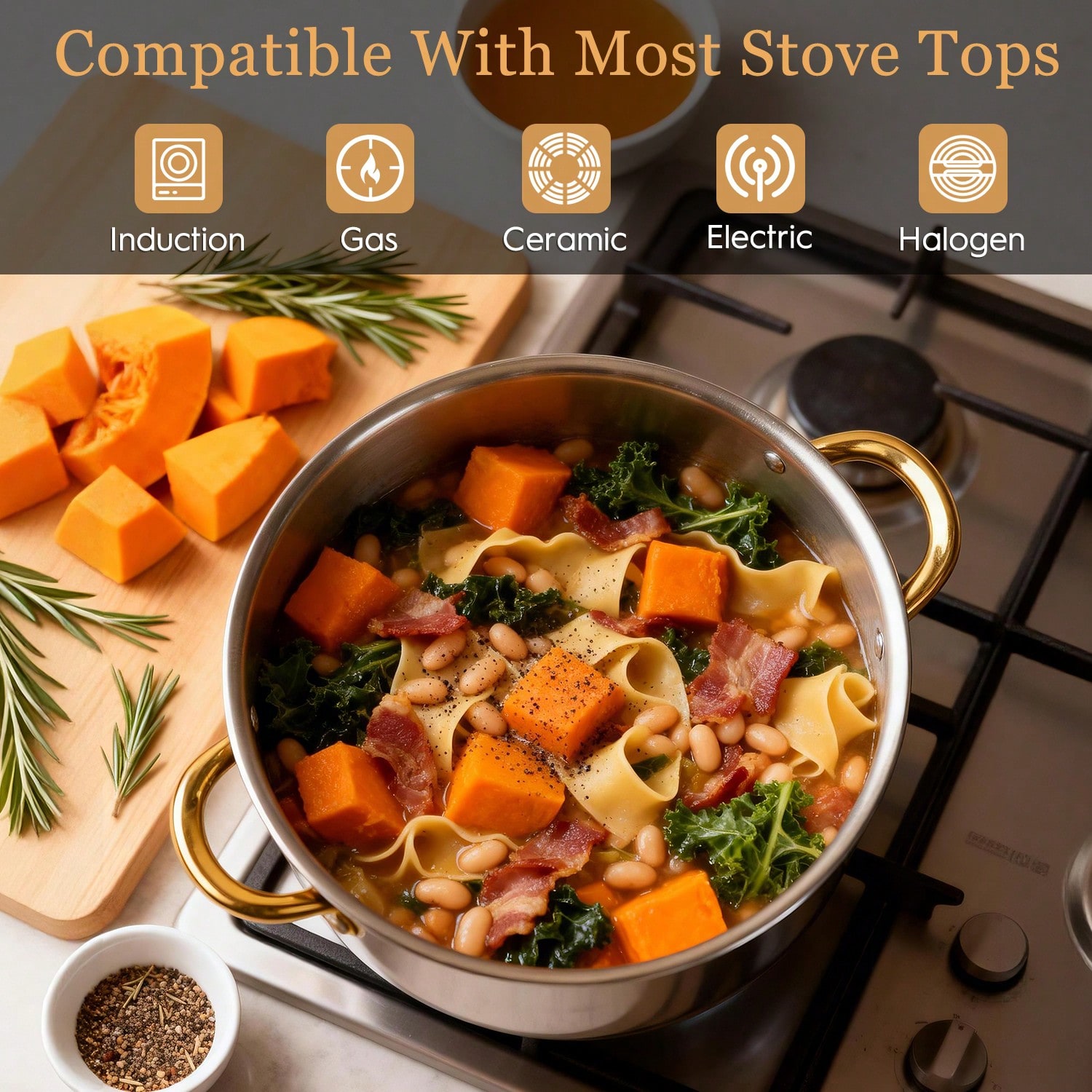 Juego de ollas de acero inoxid - Home Cooking Utensils reseña y precio