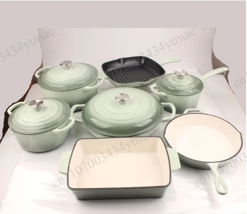 Juego de 7 Piezas de Ollas de  - Dutch Oven Enamel reseña y precio